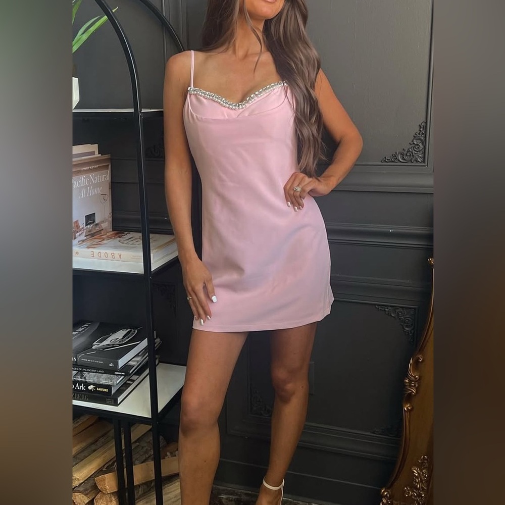 Elegant Pink Holiday Dress